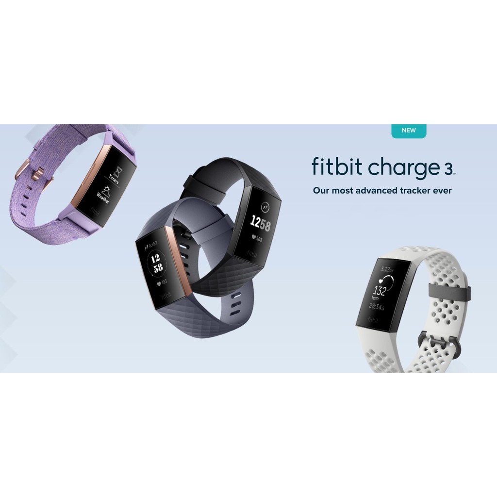 fitbit charge 3 advanced fitness tracker with classic band