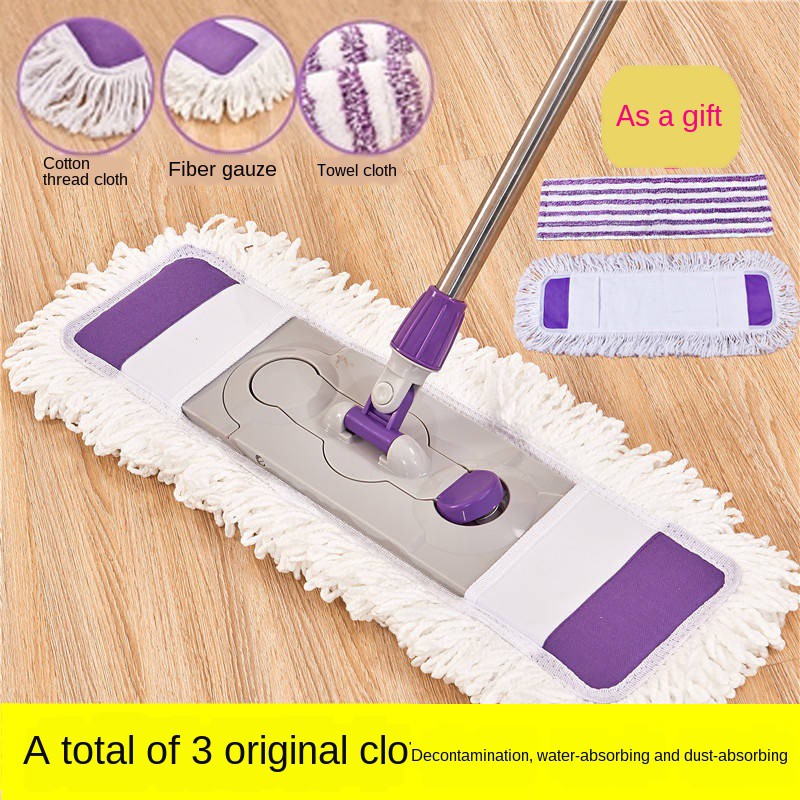 mop spin mop lantai Lazy mop Disposable mop Wet and dry mop Penutup