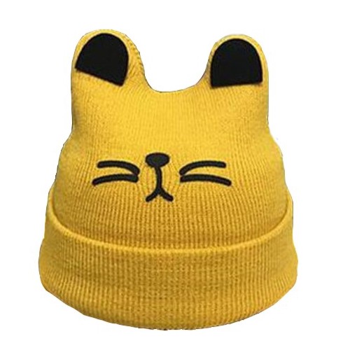 MILANDO Kid Hat Cat Winter Snow Cap Baby Cute Wool Knitted Children Topi Budak Kucing (Type 3)