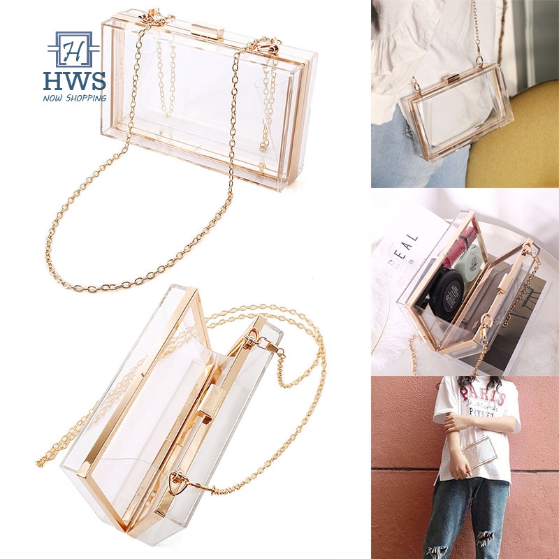 clear acrylic box purse