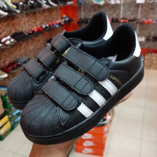 adidas black strap shoes