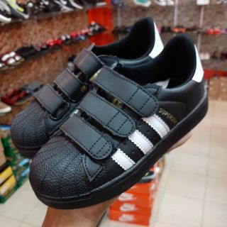 adidas black velcro superstar