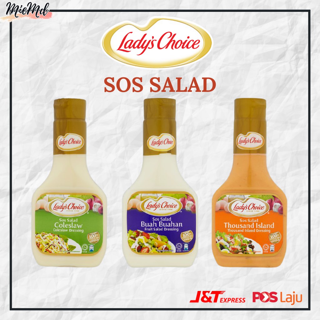 Lady S Choice Sos Salad Fruit Dressing Coleslaw Thousand Island Dressing Sos Salad Buah Buhan 250ml Shopee Malaysia