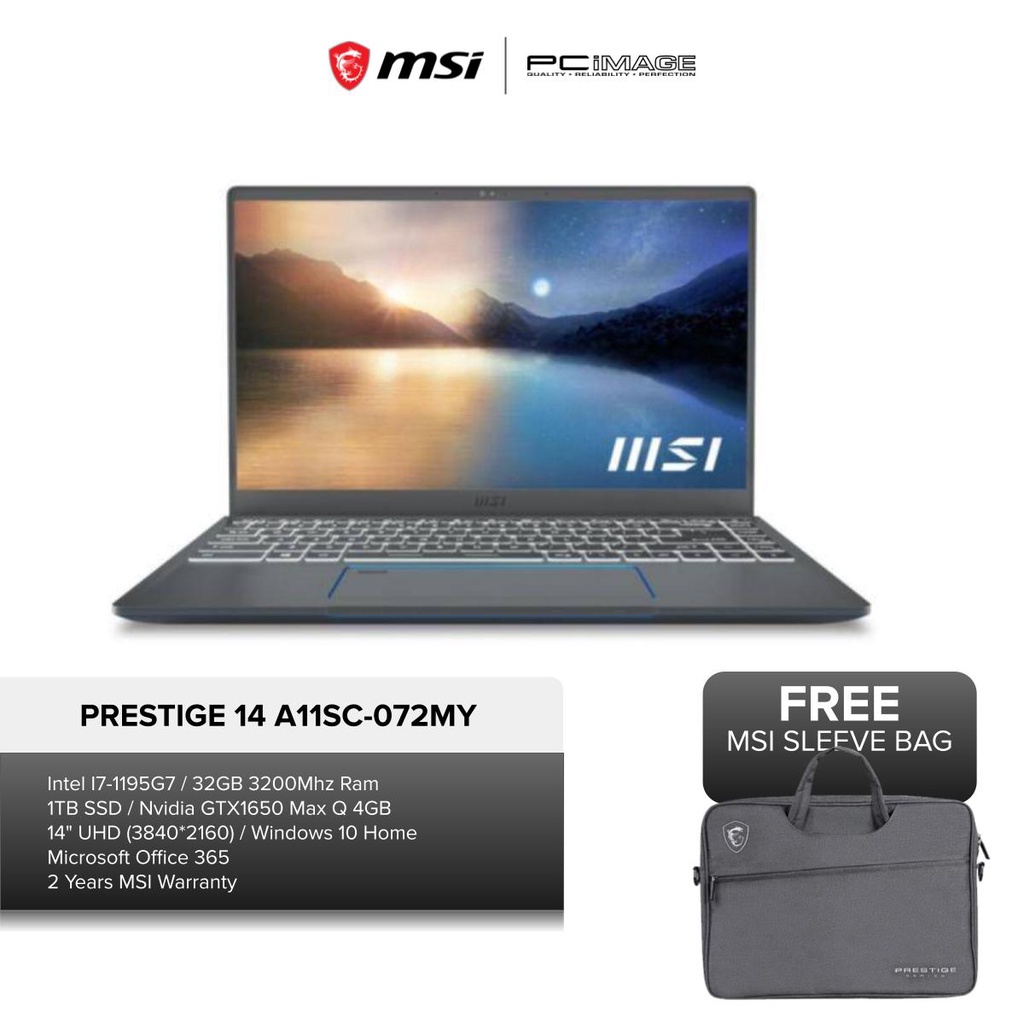 MSI Prestige 14 A10RAS Price in Malaysia & Specs - RM3899 | TechNave