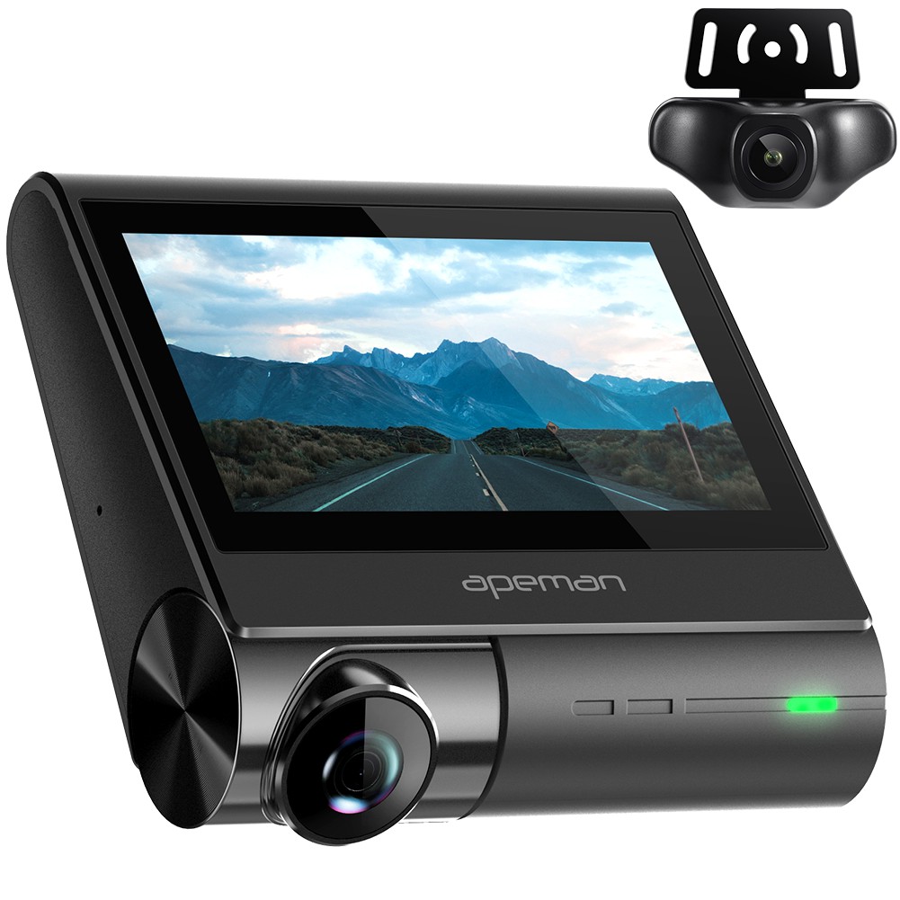Apeman Dash Cam C770 4K Front & 1080P Rear Camera with a 3-inch touch