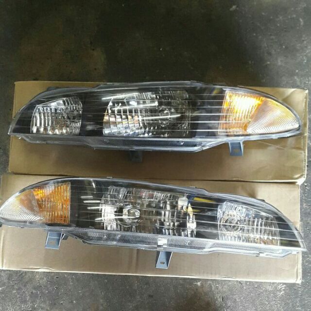 Proton Perdana V6 03 Black Headlamp Head Lamp L R Shopee Malaysia