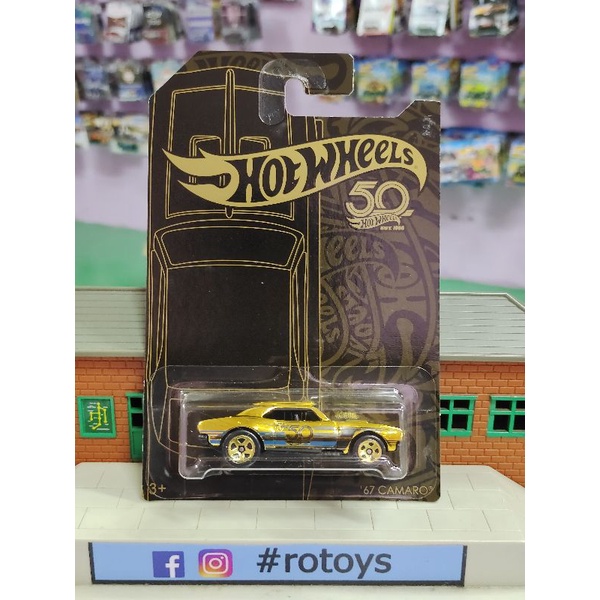 HOT WHEELS '67 CAMARO GOLD. CHASE CAR. BLACK AND GOLD HW 50TH ANNIVERSARY  EXCLUSIVE SERIES. | Shopee Malaysia