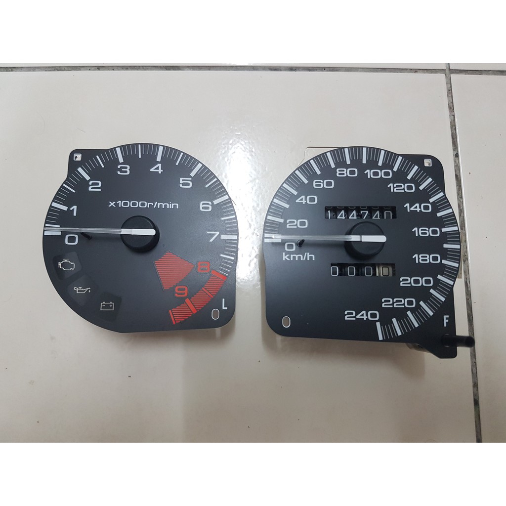 Honda CRX CRX Delsol EG2 B16A vtec rpm speedometer 240kmh assembly