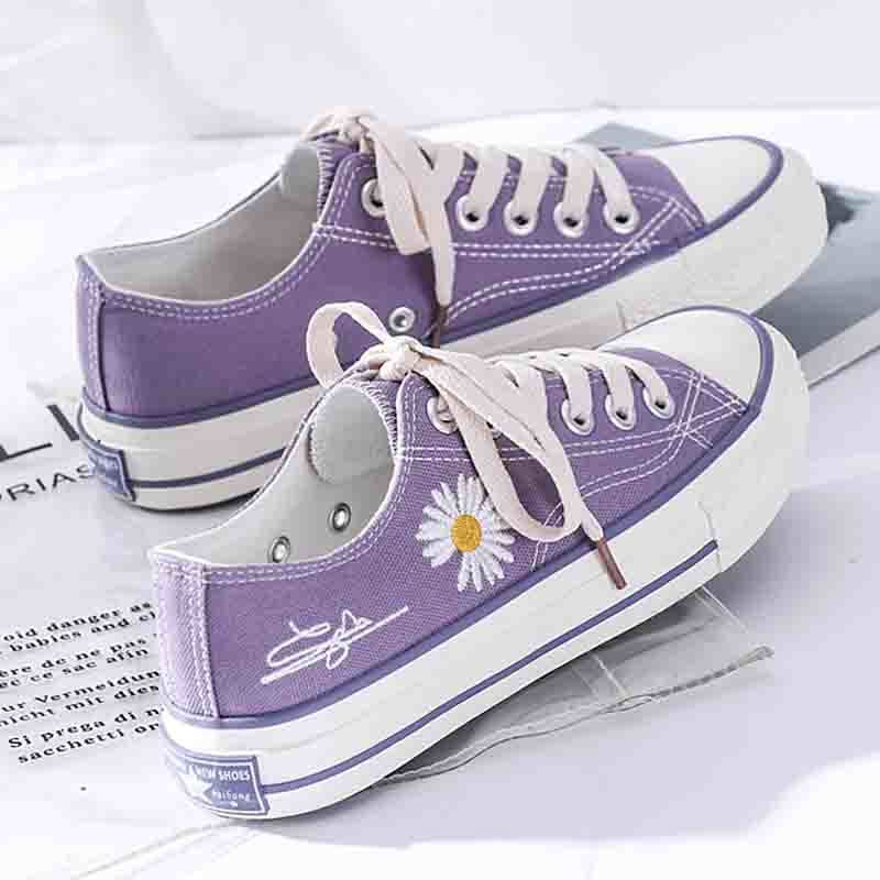 lilac canvas shoes