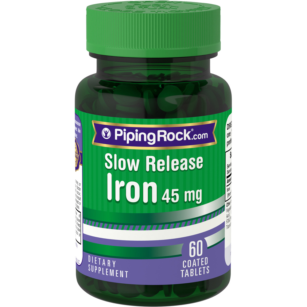 SLOW RELEASE IRON 45 MG - IMMUNITY - RED BLOOD CELL HEALTH & FUNCTION - SHARP MENTAL - 60 TABLETS