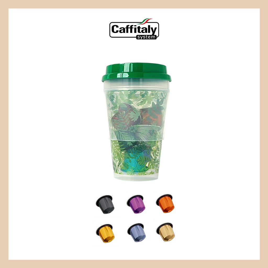 Caffitaly Tasting Reusable Cup Package Nespresso®* Original compatible coffee capsules 6