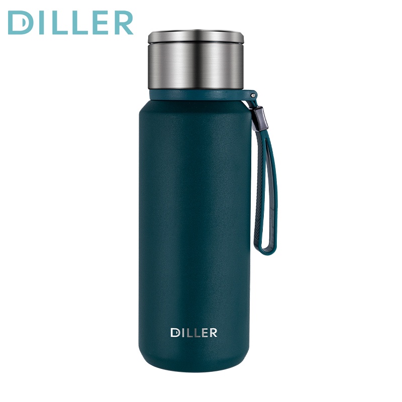 Diller Large Thermos Bottle Stainless Steel With Tea Filter Temperature
