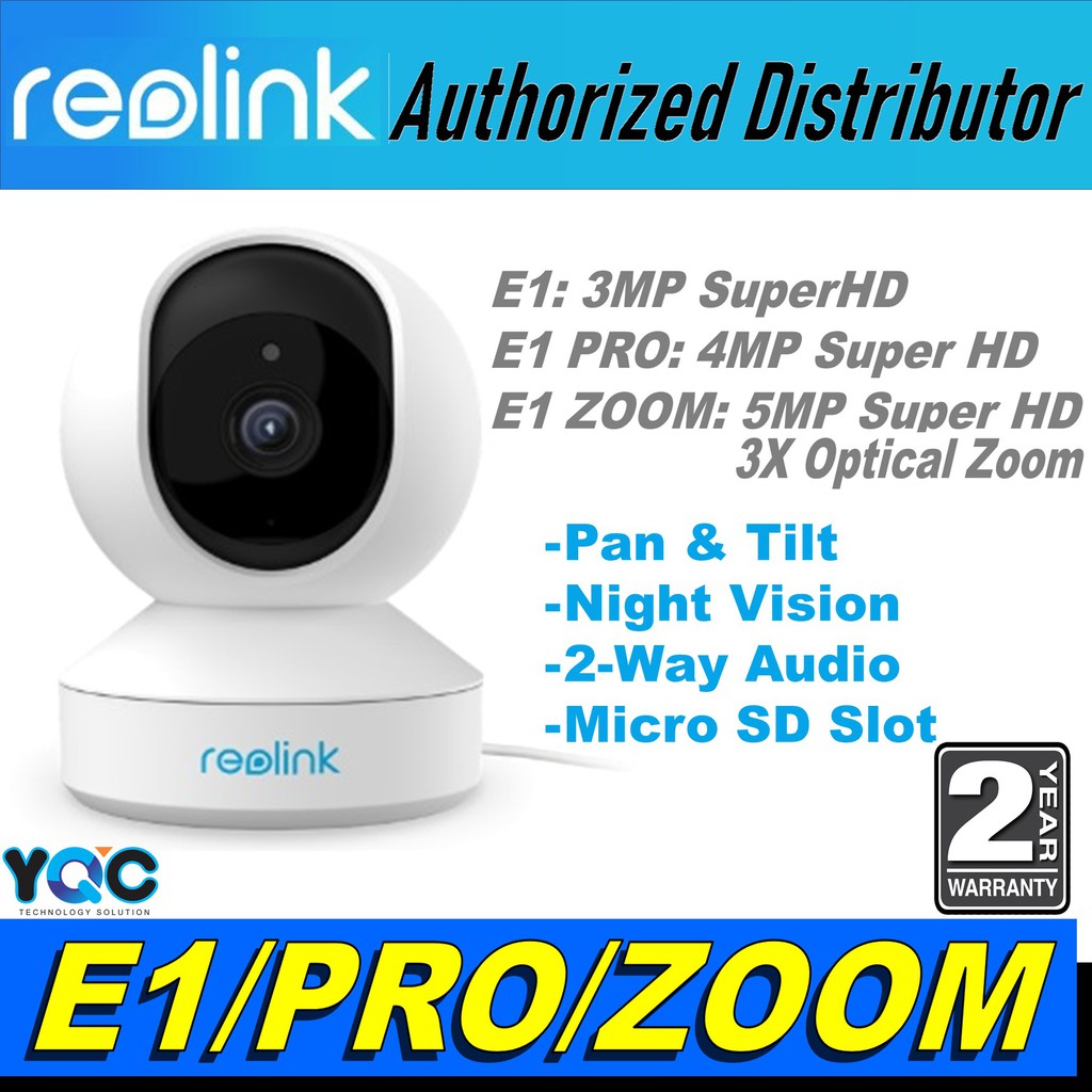 Reolink E1 3MP/ E1 Pro 4MP / E1 Zoom 5MP WiFi IP Camera, Pan & Tilt, 2 ...