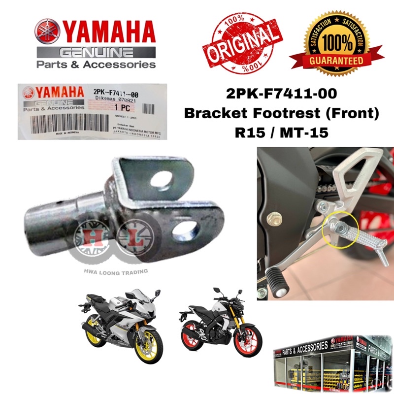 YAMAHA BRACKET FOOTREST FRONT MT15 / R15 ORIGINAL (2PKF741100