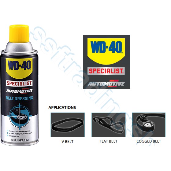 BELT DRESSING SPRAY / WD40 SPECIALIST AUTOMOTIVE BELT DRESSING / WD 40
