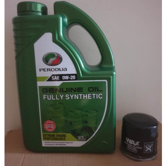 Perodua Fully Synthetic Engine Oil SAE 0W-20 (3L). Free 