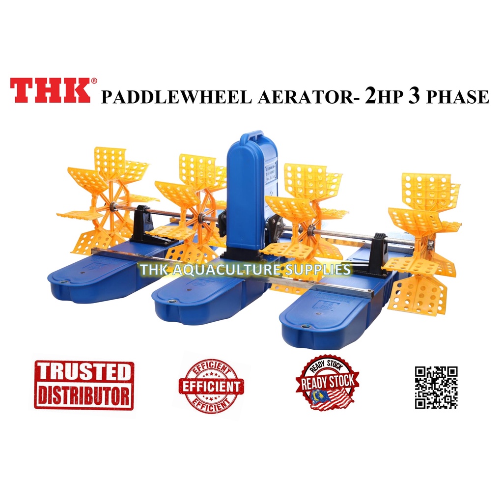 SC-1.5 3 phase Paddlewheel Aerator 2hp 4 Impeller 3 Phase/ Kipas Kolam ...