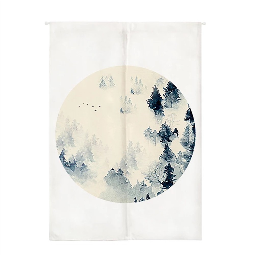 Doorway Curtain Tapestry Cotton Linen Noren Japanese Curtain For