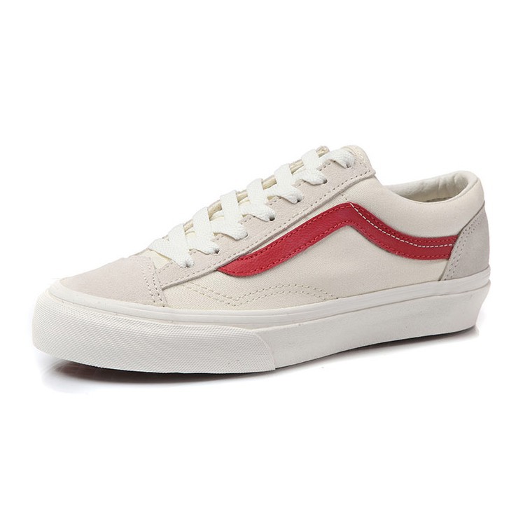 red and white vans shoes