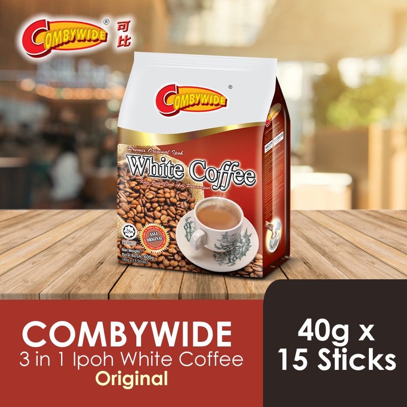 COMBYWIDE 3in1 Ipoh White Coffee Original (40g X 15 Sticks) Shopee
