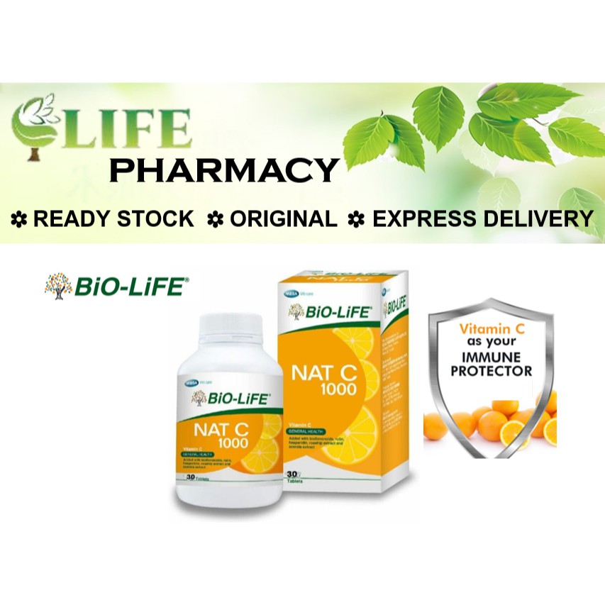 Biolife/ biolife Nat C 1000mg Natural Vitamin C with Bioflavonoids