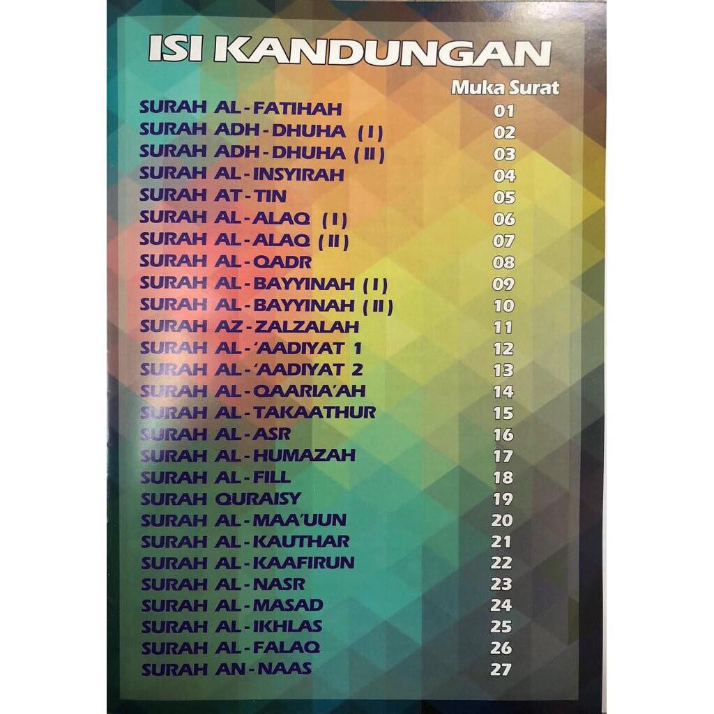 Buku Hafazan Juz Amma Sekali Makna 23 Surah Shopee Malaysia