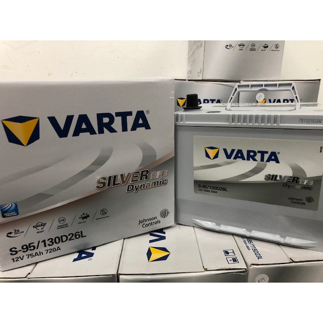 CAR BATTERY VARTA EFB SILVER DYNAMIC S95（130D26L）TOYOTAVILLFIRE/ESTIMA，NISSANNAVARA/SERENA