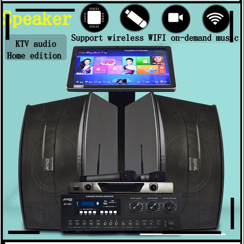 10 inch karaoke speaker Amp Audio Speaker karaoke Ktv Speaker Audio Set Karaoke Machine Home Living Room Singing Karaok