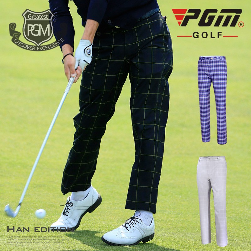 Summer Golf Pants Men Full Length Ball Sport Golf Plaid Quick-dry Pants D0488 | Shopee Malaysia