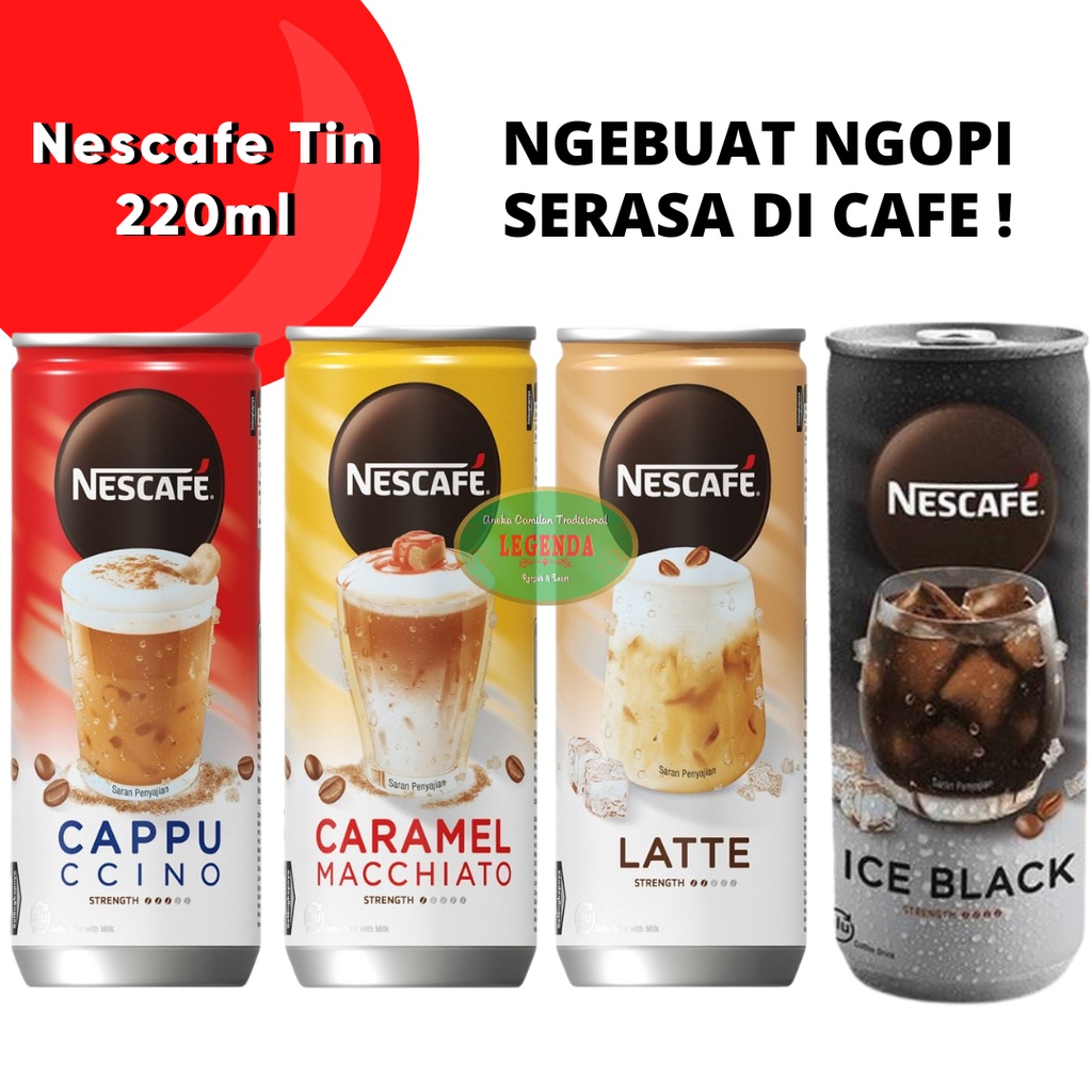 Nescafe 220ml Canned Coffee can tin cappuccino ice black latte Instant