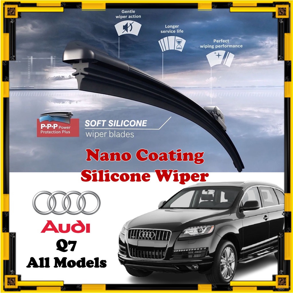 Audi Q7 Nano Coating Soft Silicone Car Wiper Blades 1 Pair