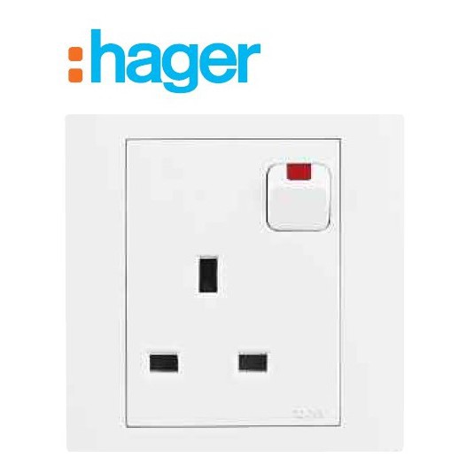 Hager Stylea 13a Switch Socket Wxes113s10pcs Per Box Shopee Malaysia