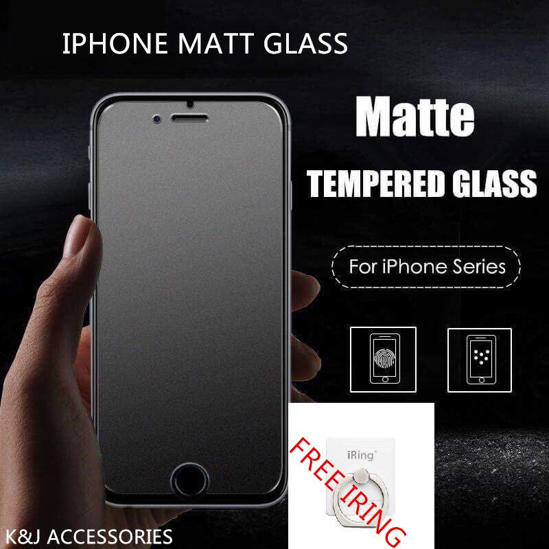 iPhone 5/5s/6/6s/6+/6s+/7/7+/8/8+/X/XS Max/Xs/XR/SE Matte Tempered Gift) | Shopee Malaysia