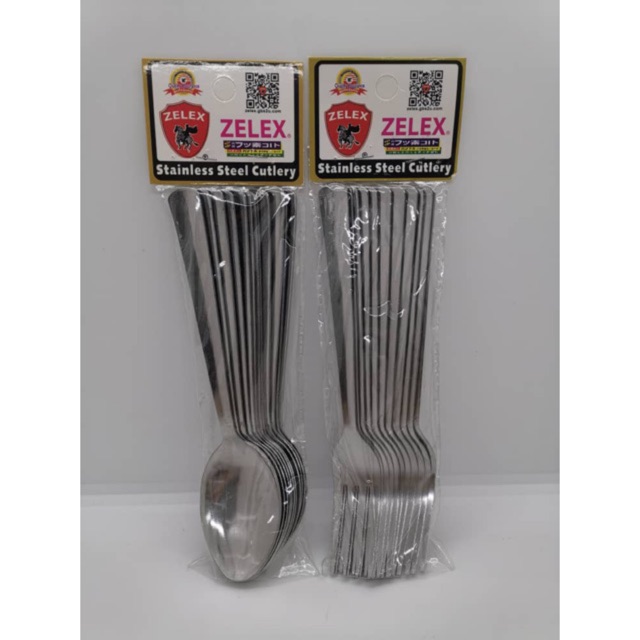 Zelex Sudu dan Garfu 12 pcs / Fork and spoon 12 pcs High Quality food