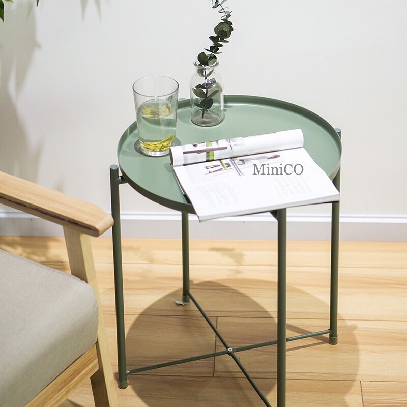 Swedish Style Coffee Table with Removable Tray Side Table Tray Top Meja