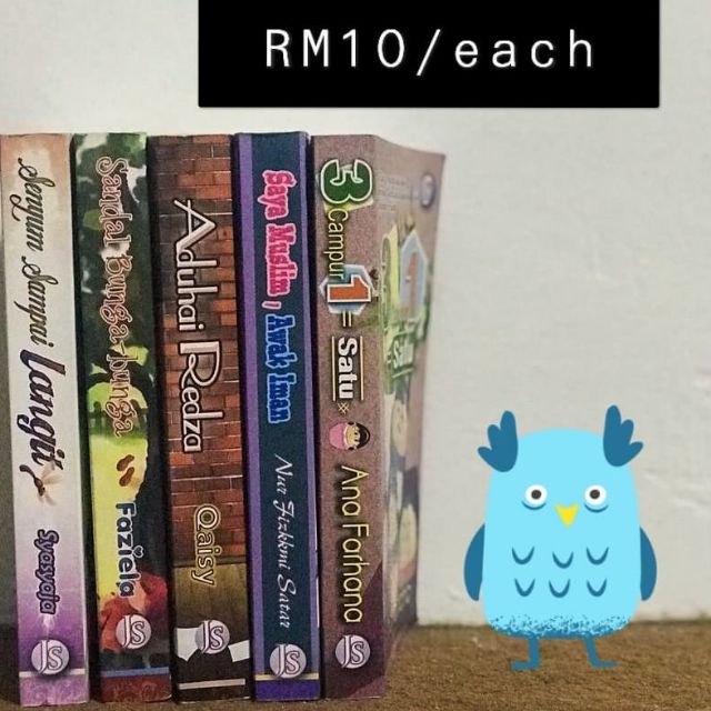 Buku terpakai murah❗3 Campur 1=Satu, Saya Muslim, Awak Iman, Aduhai Redza, Sandal Bunga-bunga, Senyum Sampai Langit