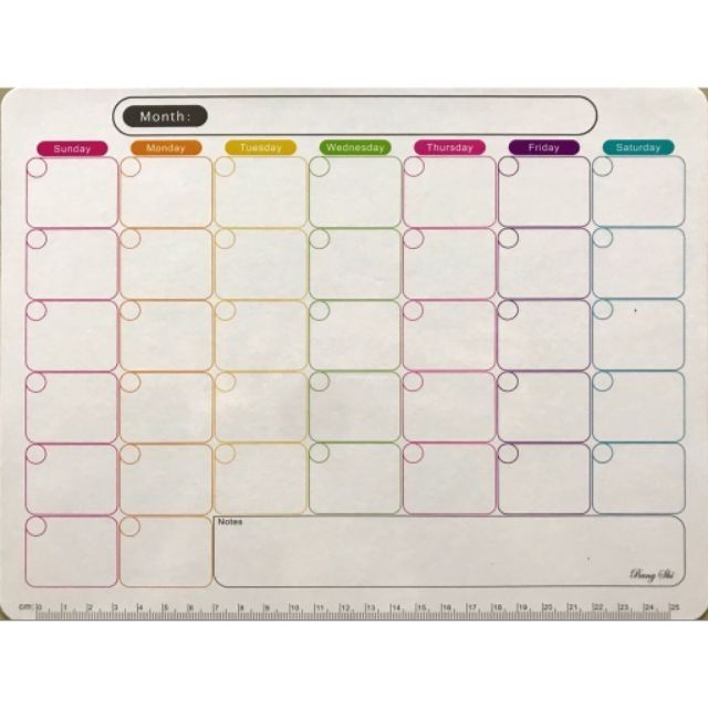 Magnetic Fridge Calendar Kit~Plain /Monthly /Weekly Planner | Shopee  Malaysia