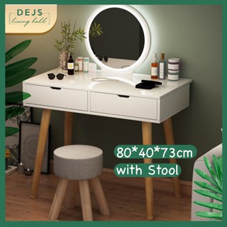 Clearance Nordic Simple Elegant Modern Makeup Table Set Dressing Table With Cushioned Chair And Led Mirror Shopee Malaysia