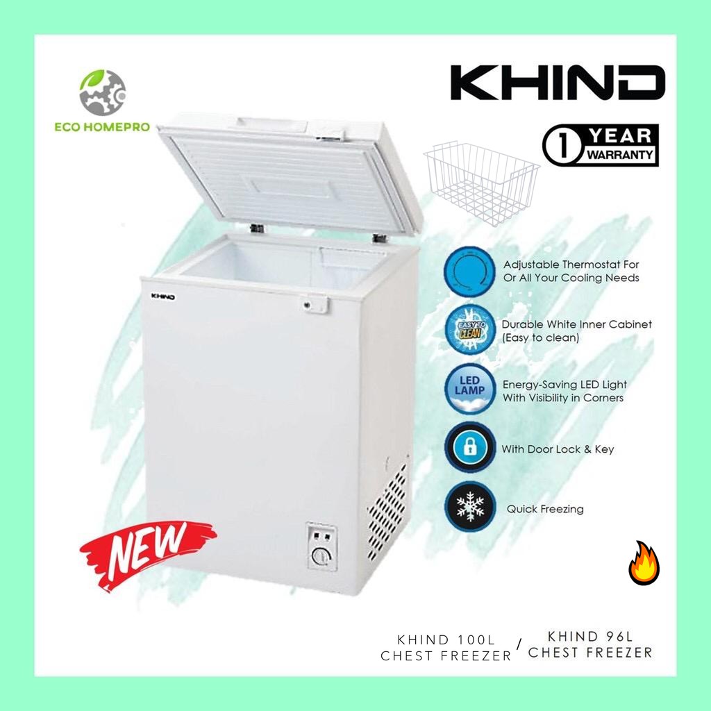 Khind Chest Freezer FZ99 96L / FZ100 100L Shopee Malaysia