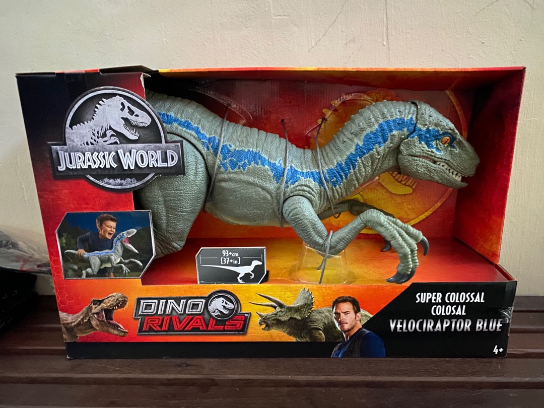 Jurassic World Super Colossal Velociraptor Blue Shopee Malaysia