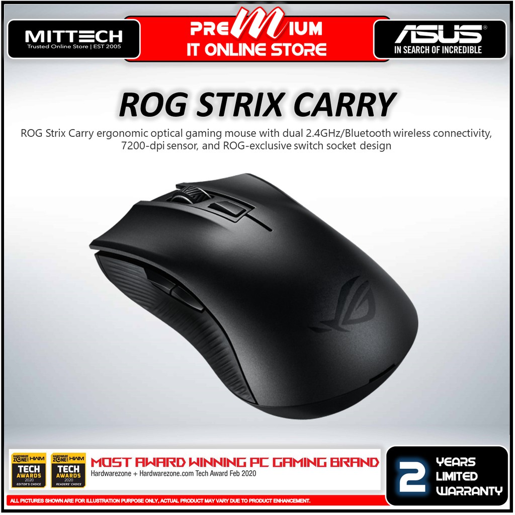 Asus Gaming Mice Rog Strix Carry Dual 2 4ghz Bluetooth Wireless Connectivity 70 Dpi Shopee Malaysia