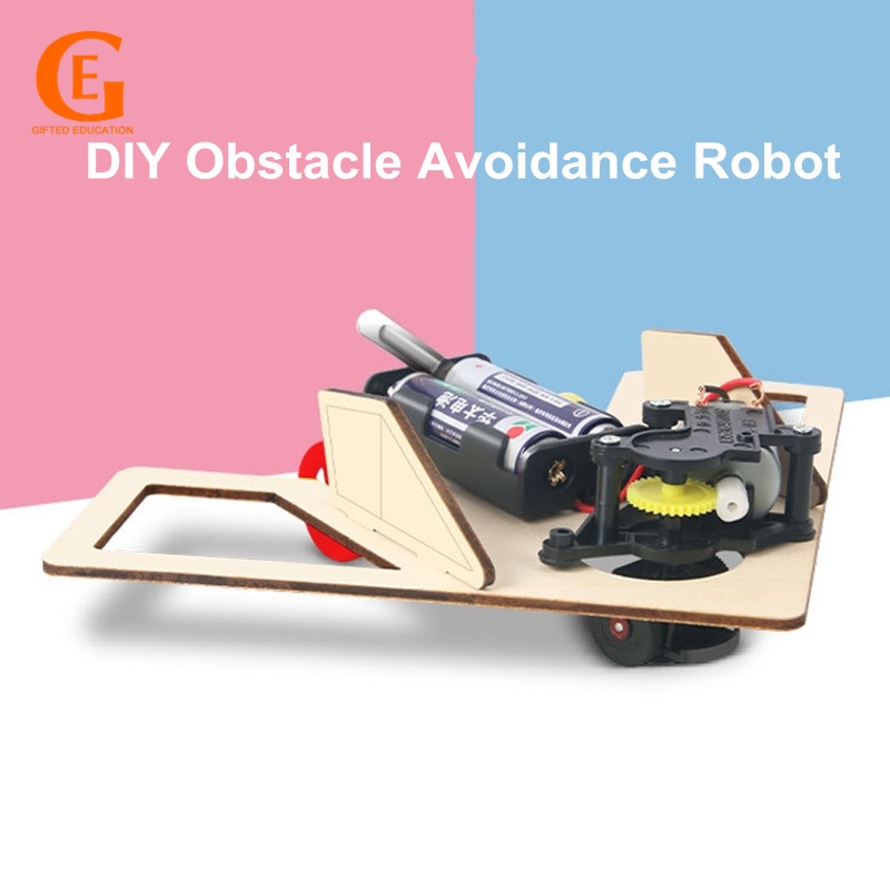 GIFTED EDUCATION Obstacle Avoidance Car Plane Robot DIY Handmade Scientific Gizmo Educational Toy School Experiment Project