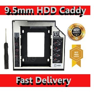 Universal 2.5 2nd 9.5mm Ssd Hd SATA Hard Disk Drive HDD Caddy Adapter Bay F