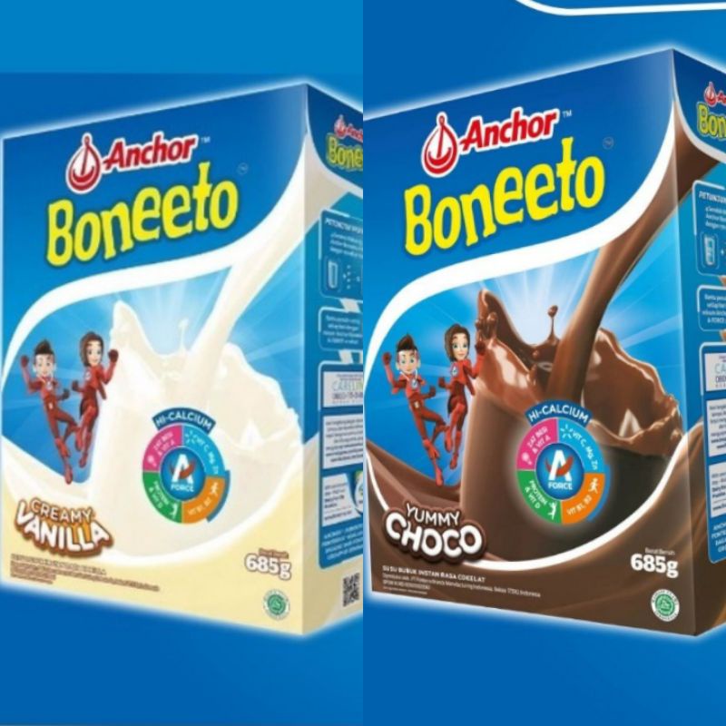 Anchor Boneeto Creamy Vanilla 700g/Yummy Choco 685 gr