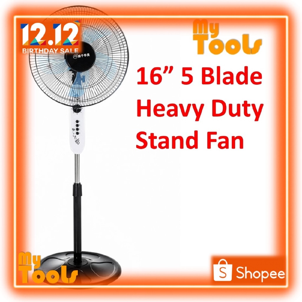 Mytools 16 Inch 400mm 5 Blade Stand Fan