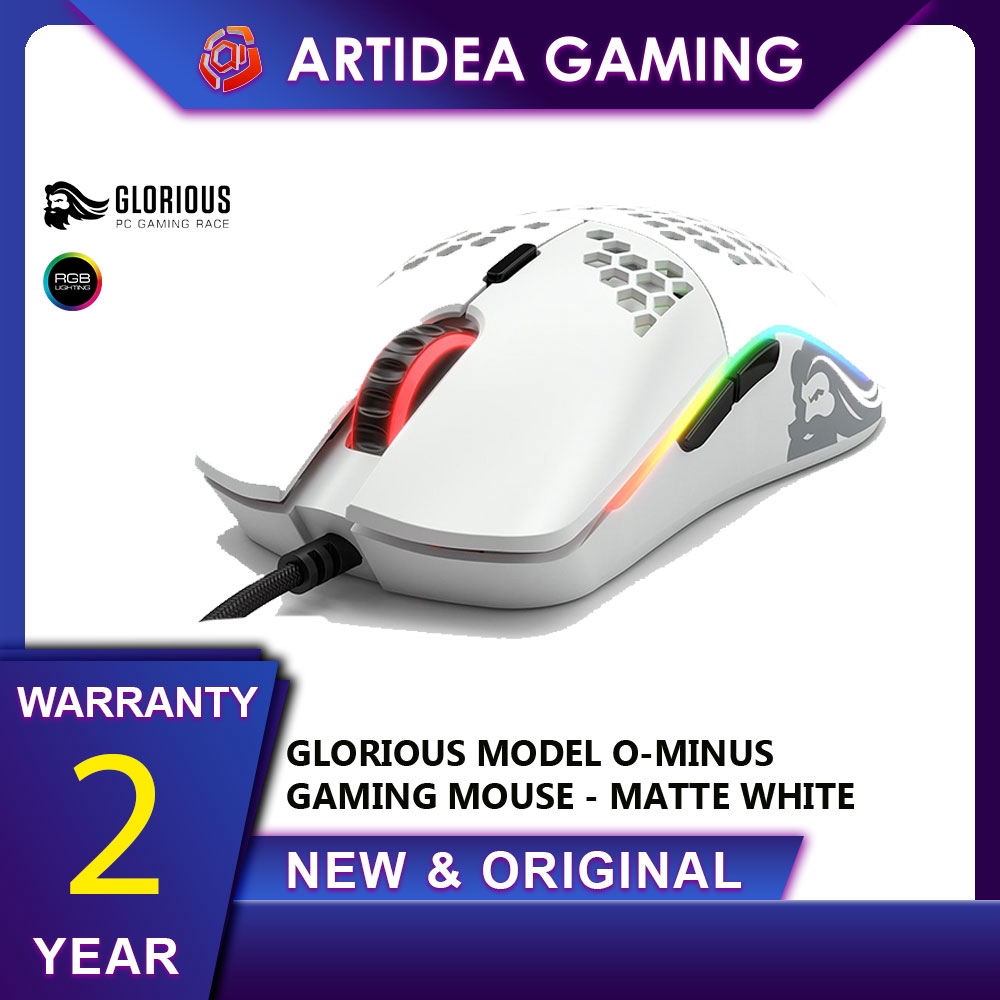 Glorious Model O Minus Gaming Mouse Matte White Gom White Shopee Malaysia