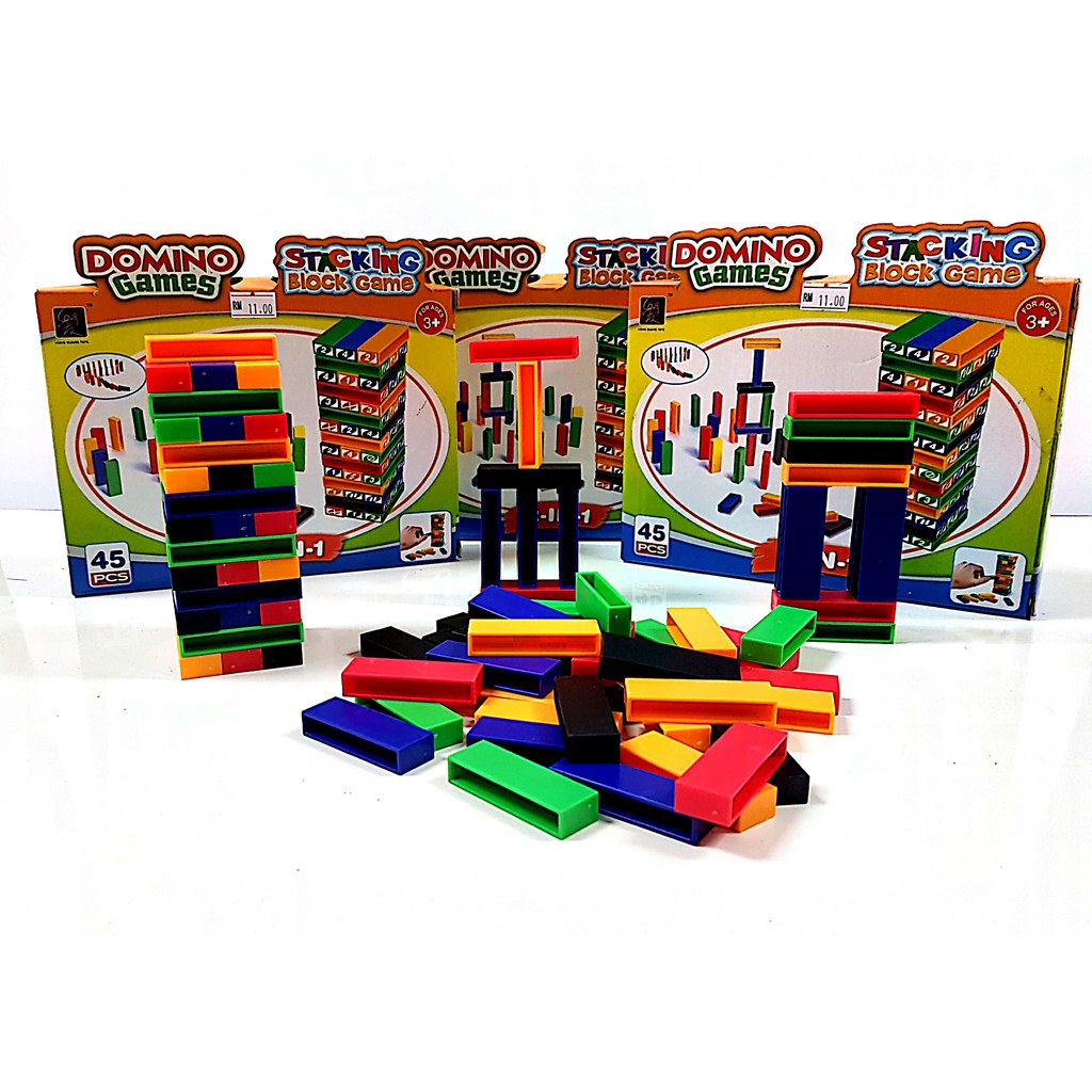 Domino Games . Stacking Block Games . 2 in 1 . { READY STOCK } I