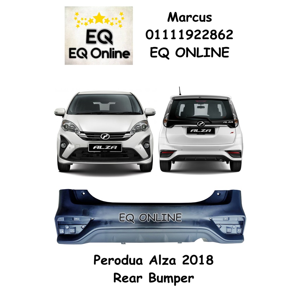 Perodua Alza 2018 Rear Bumper PP Plastic Malaysia (BUMPER BELAKANG) Shopee Malaysia