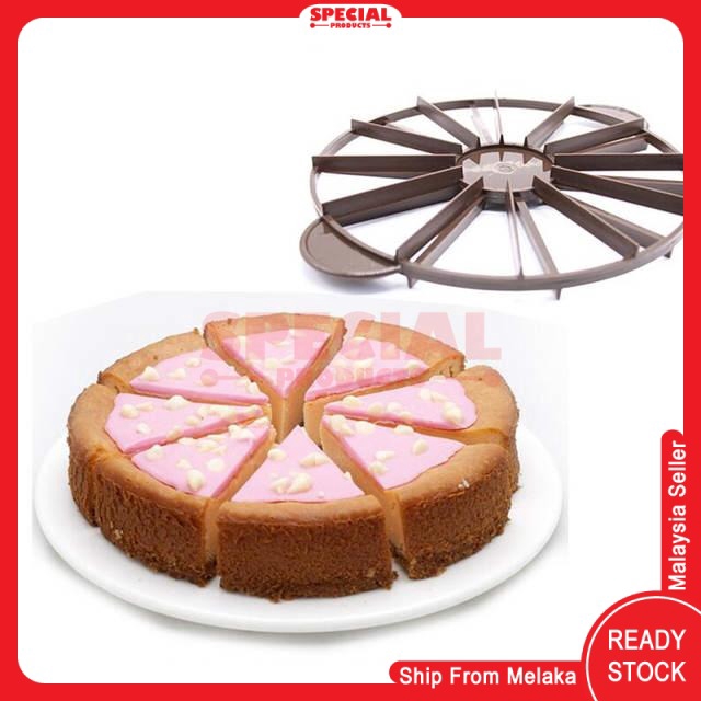 1pc Plastic Cake Divider Equal Portion Slicer Marker 10/12 Piece Cutter