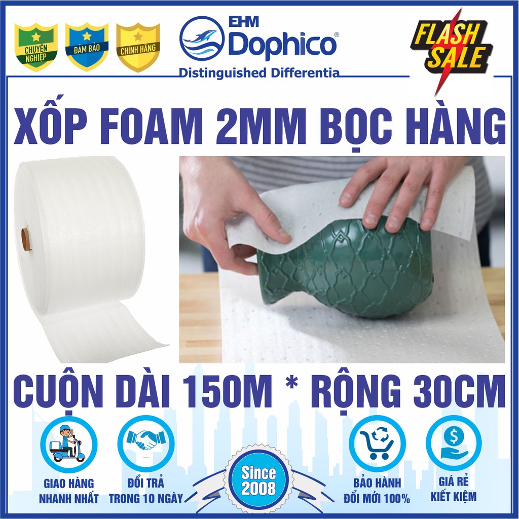 [Roll 150m x 30cm] 2mm Foam for wrapping goods - Shockproof Foam for packing fragile goods and electronics
